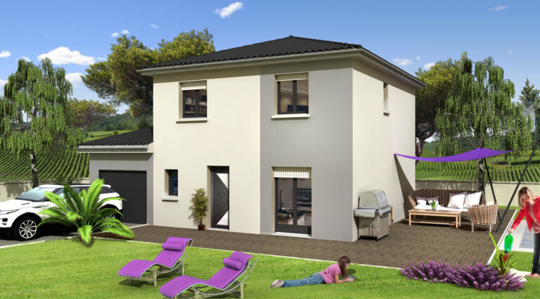 Photo 1 : DORTAN – Maison contemporaine 5 pièces – 120m² - Maisons d'en France 01 Oyonnax