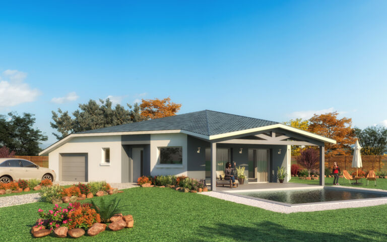 Photo 1 : OYONNAX CENTRE – Maison plain pied 4 pièces – 94m² - Maisons d'en France 01 Oyonnax