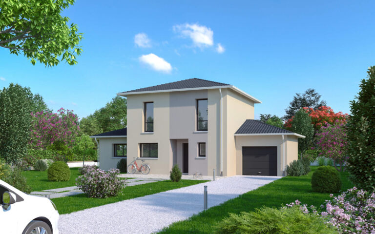 Photo 1 : VIRY – Maison contemporaine 4 chambres 120m² - Maisons d'en France 01 Oyonnax